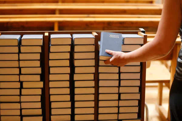 Hymnbooks Missals Roman Catholic Church France — Stockfoto