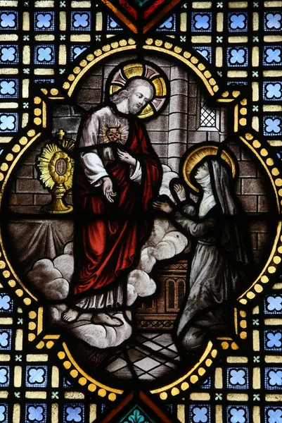 Καρδιά Του Ιησού Και Αγία Μαργαρίτα Μαρία Alacoque Γαλλία — Φωτογραφία Αρχείου