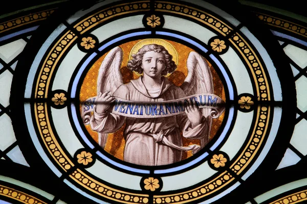 Saint Vincent Paul Chapel Stained Glass France — Stock Photo, Image