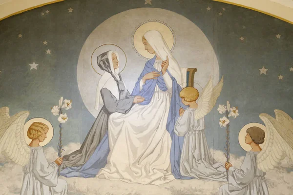 Ihmeellisen Mitalin Kappeli Catherine Laboure Neitsyt Maria Ranska — kuvapankkivalokuva