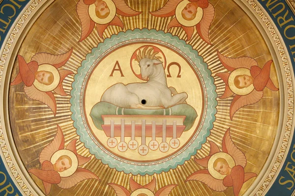 Chiesa Saint Francois Xavier Agnello Dio Agnus Dei Francia — Foto Stock