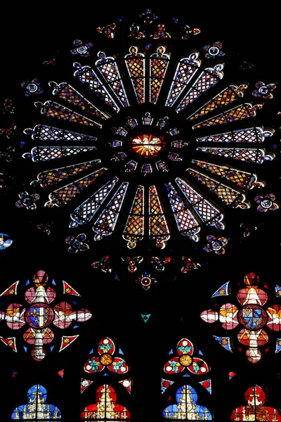 Rose Window Bourges Kathedraal Frankrijk — Stockfoto