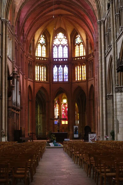 Nave Nevers Cathedral France — Stock Photo, Image