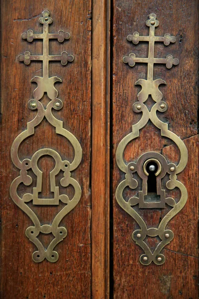Sankt Sulpice Kirche Tür Auf Frankreich — Stockfoto