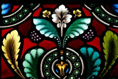Heiligenkreuz Manastırı. Bölüm binası. Lekeli cam. Avusturya. 