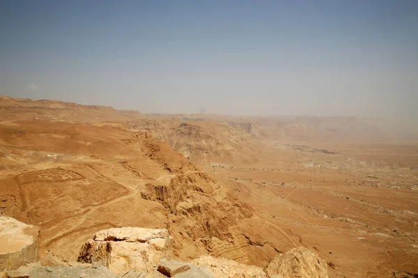 View Ruins Masada Roman Camp Israel — Stockfoto