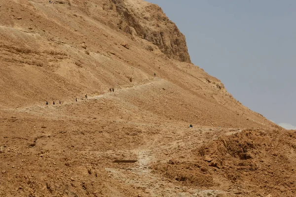 Hikers Trail Masada Israel — Stockfoto