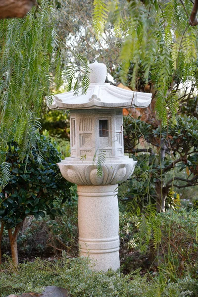 Japon Bahçesi Taş Fenerler Zen Budizmi — Stok fotoğraf