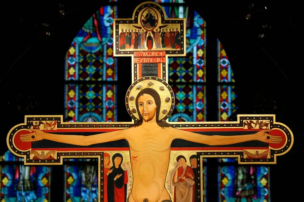 Heiligenkreuz Abbey Jesus Cross Copy Italian Original 1138 Austria — Fotografia de Stock