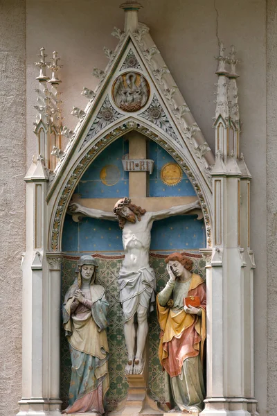 Heiligenkreuz Abbey Jesus Cross Austria — Foto Stock