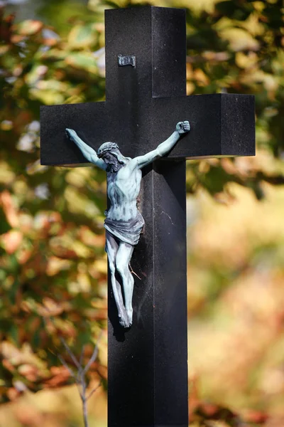 Crucifijo Cementerio Crucifijo Iglesia Católica Romana Austria —  Fotos de Stock