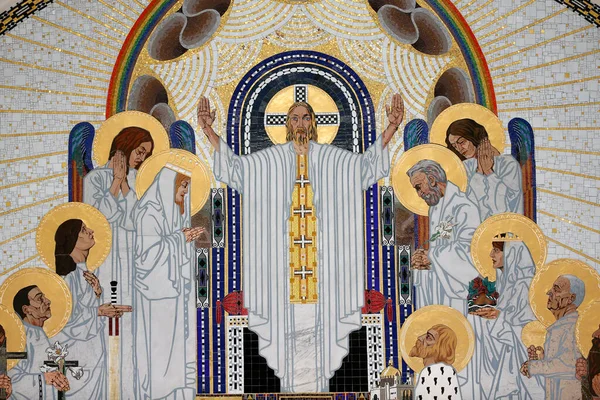 Jesus Christ Home Paradise Mosaics Created Remigius Geyling 1878 1974 — Fotografia de Stock