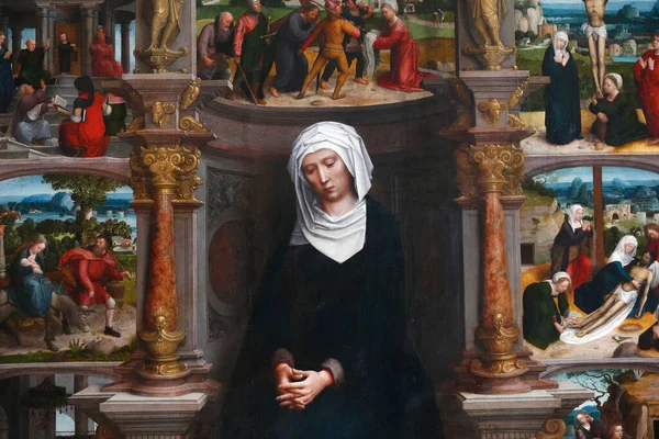 Our Lady Seven Sorrows Adrain Isenbrandt 1530 Church Our Lady — стокове фото