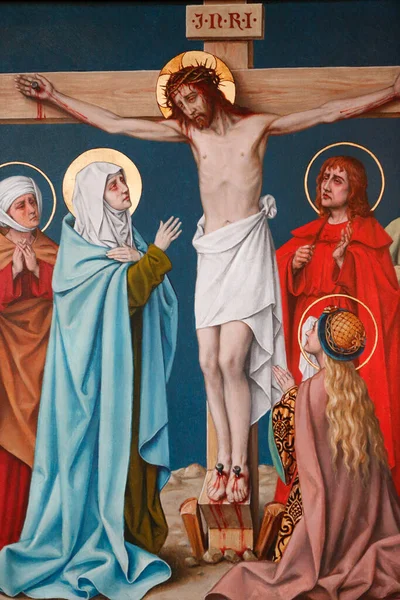 Basilique Saint Sang Crucifixion Jésus Belgique — Photo
