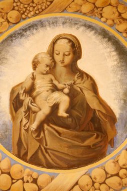 Bakire Meryem ve çocuğu. Roma Katolik Kilisesi. İsrail. 
