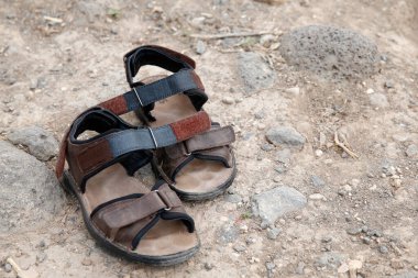 Kutsal Topraklar 'daki hac yolculuğu. Ayakkabılar. İsrail. 