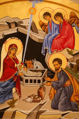 Noel beşiği. İsa 'nın doğuşu. Roma Katolik Kilisesi. İtalya. 
