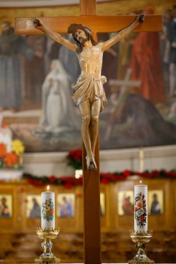 Çarmıha gerilmiş İsa. Padua Kilisesi 'nden Aziz Anthony. İtalya. 