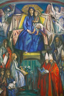 Bakire Meryem ve Çocuk. Roma Katolik Kilisesi. İtalya. 