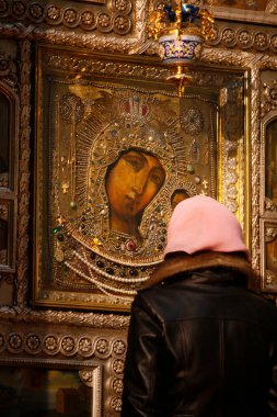 Kazan katedrali. Kazan Leydimizin Simgesi. Aziz Petersburg. Rusya. 