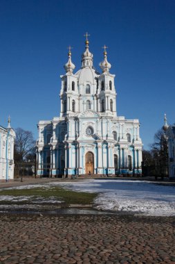 Smolny Katedrali. Mimari. Aziz Petersburg. Rusya. 