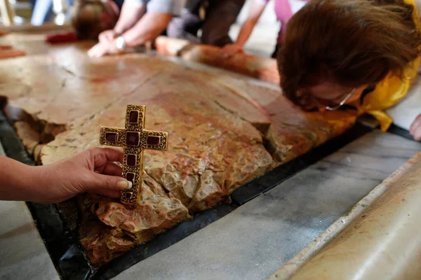 Piedra Unción Iglesia Del Santo Sepulcro Israel —  Fotos de Stock