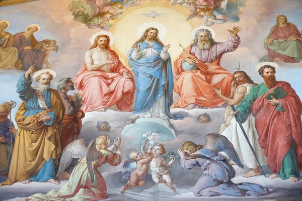 Gud Jesus Maria Vatikanmuseet Italia – stockfoto
