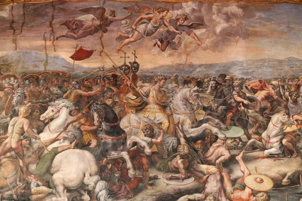 Battle Milvian Bridge Hall Constantine Inglés 1613 Raphael Museo Vaticano — Foto de Stock