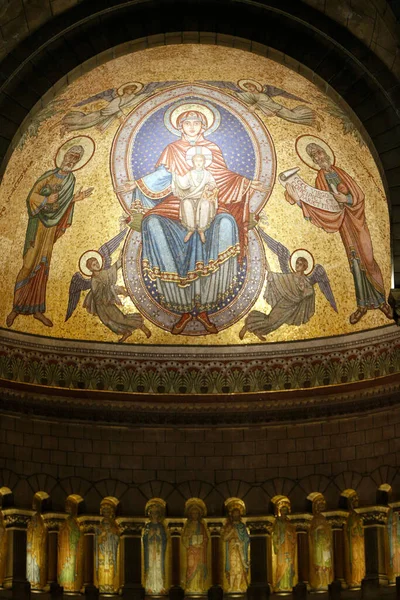 Собор Святого Николая Апсидная Мозаика Дева Мария Иисус Пророк Исайя — стоковое фото