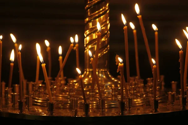 Kazan Cathedral Church Candles Saint Petersburg Russia — Stockfoto