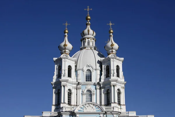 Smolny Cathedral Architecture Saint Petersburg Russia — стокове фото