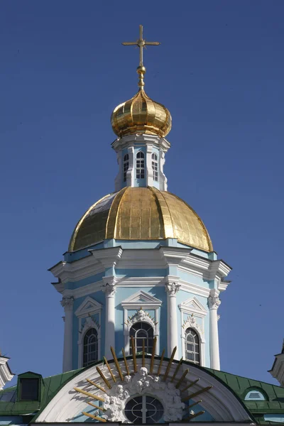 Nikolas Cathedral Architecture Saint Petersburg Russia — стокове фото