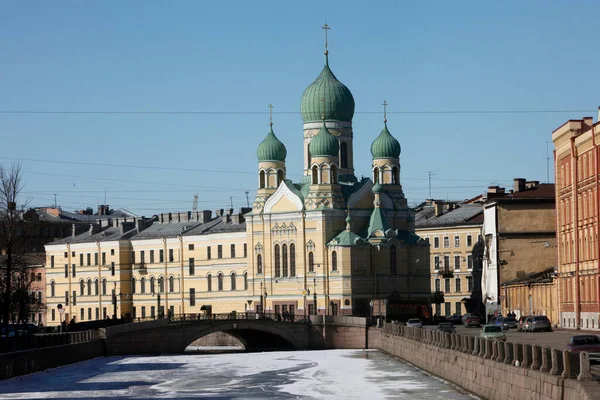 Iglesia Ortodoxa Arquitectura San Petersburgo Rusia — Foto de Stock