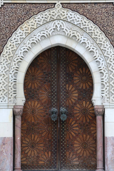Paris Great Mosque door. Architecture.  France. 