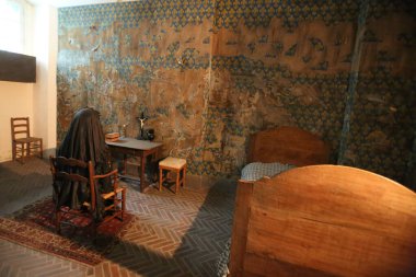 Kapıcı dükkanına. Kraliçe Marie Antoinette 'in odası Paris. Fransa. 