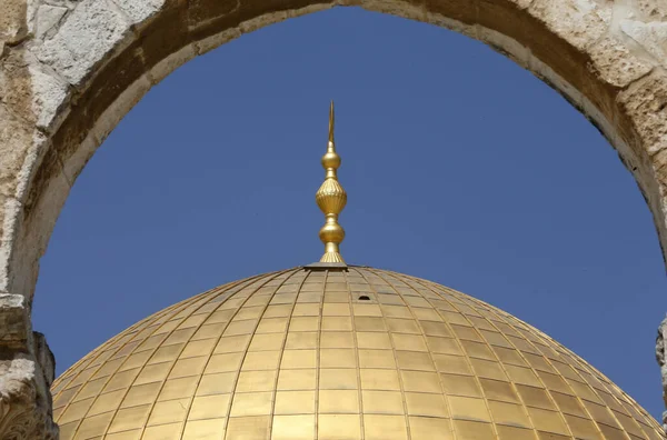 Dôme Rocher Sur Mont Temple Jérusalem Est Des Sanctuaires Les — Photo
