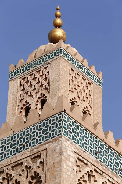 Koutoubia Mosque Minaret Archiecture Marakech Morocco — Foto Stock