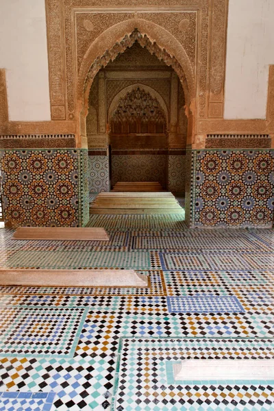Saadien Tombs Cemetery Marakech Morocco — Fotografia de Stock
