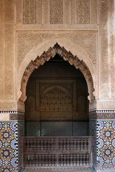 Saadien Tombs Cemetery Marakech Morocco — стокове фото