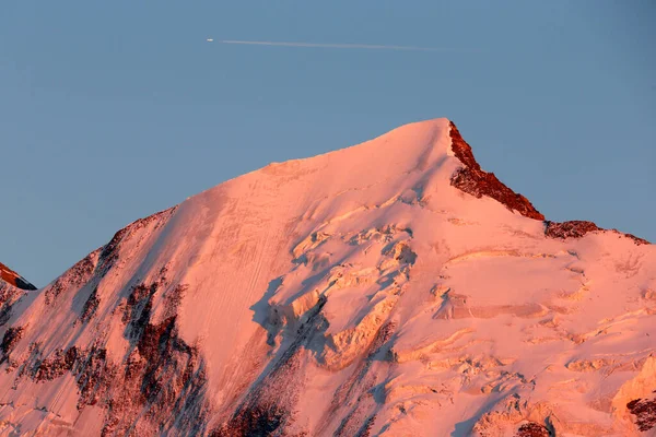 Francia Alpok Mont Blanc Európa Legmagasabb Hegycsúcsa 4810 Franciaország — Stock Fotó