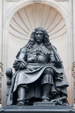 Bernard-Gabriel Seurre 'den Moliere Heykeli. Paris 'te turizm. Fransa