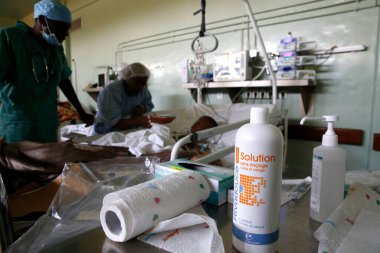 Brazzaville Hospital. Intensive care unit. Congo. 