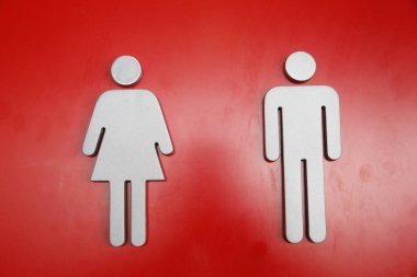 Toilets sign in a restaurant.  israel. 