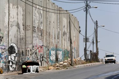 Israeli West Bank separation barrier. israel. 