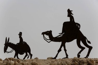 Shivta arkeolojik alanı (eski tütsü karavanı kasabası). İsrail. 