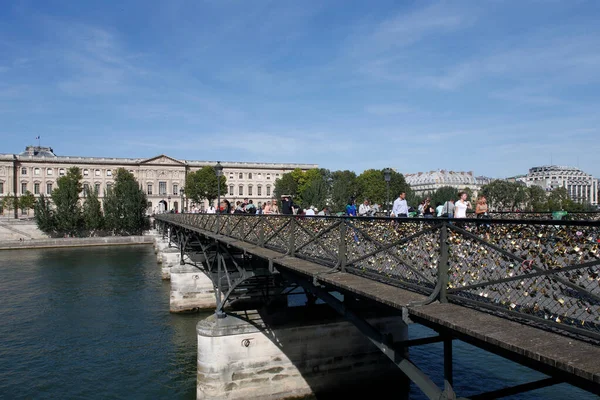 Pont Des Arts Tourism Paris France — Zdjęcie stockowe