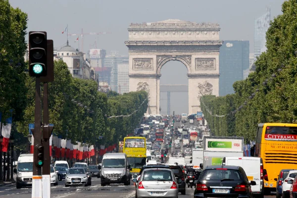 Párizs Champs Elysees Hely Concorde Franciaország — Stock Fotó