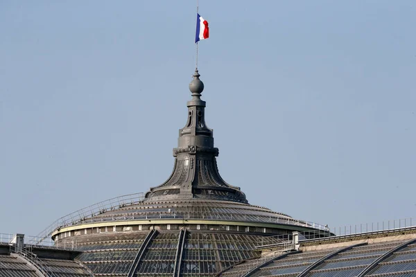 Roof Grand Palais Tourism Paris France — стокове фото