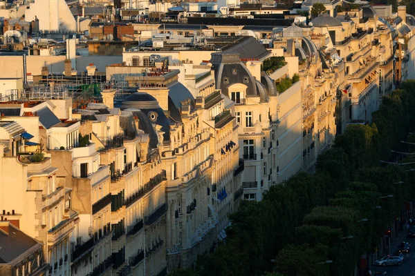 Parijs Stad Champs Elysees Gezien Vanaf Arc Triomphe Frankrijk — Stockfoto