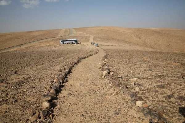 Bus Desert Travel Tourism Israel — Stockfoto